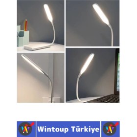 Resim Wintoup Premium Dayanıklı Esnek Kitap Bilgisayar Başı Kompakt 14 LED 3 Kademeli USB Dokunmatik Okuma Lambası 