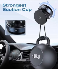 Resim Büro Ev Ofis Arabası İçin 360 Dönen Güçlü Şık Manyetik Oto Telefon Tutucu 