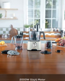 Resim Karaca x Refika Mastermaid Power 10 in 1 Mutfak Robotu Swiss Cream 2000w 