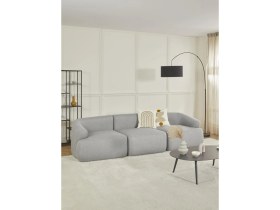 Resim Mobilya Depom Mode Togg Soft Kanepe 3 Modül 19 Gri Keten Kumaş Işbir Sünger (Evinize Tesliim) 