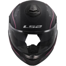 Resim Ls2 Strobe 2 Lux Kapalı Kasklar Mat Siyah-Pembe 1550 gr Hipoalerjenik Konforlu Tasarım 