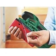 Resim Mena Rise And Pss 200 Ac Titreşimli Zımpara Makinesi, Yeşil, 200 W, 24.000 Titreşim/dak, Dikdörtgen Zımpara Yüzeyi 92 x 182 Mm, Mikro Filtre Sistemi, Plasik Çanta 