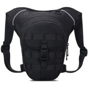 Resim Erkek Ve Kadınlar İçin Su Geçirmez Motosiklet Bacak Çantası - Büyük Kapasiteli, Ayarlanabilir, Reflektif Şeritli, Çok Amaçlı Siyah Siyah 