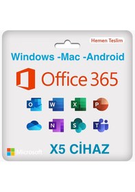 Resim Microsoft Office 365 / 5 Cihaz 1 Yıl Abonelik Hesabı 