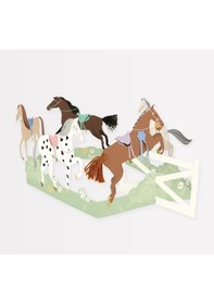 Resim Meri Meri - Concertina Horse Card - Atlar Tebrik Kartı 