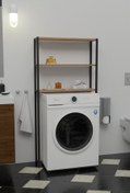 Resim Neta Home Kahverengi Çamaşır Makinesi Üstü Düzenleyici Banyo Dolabı Makina Üstü Dolap Raf Netatrade1925 