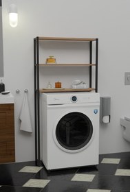 Resim Neta Home Kahverengi Çamaşır Makinesi Üstü Düzenleyici Banyo Dolabı Makina Üstü Dolap Raf Netatrade1925 