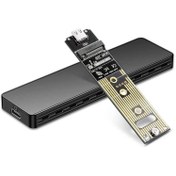 Resim Type c usb 3.1 to m.2 nvme harici taşınabilir ssd alüminyum kutu keepro