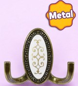 Resim Badem10 Seçil Vestiyer Metal Antik Sarı Duvar Portmanto Mobilya Dolap Elbise Askısı Askılığı Askılık 