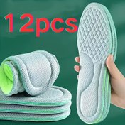 Resim 6 çift 12 adet şok emici tabanlık, ultra yumuşak ve konforlu spor hava yastığı, uzun süreli açık havada ayakta durmak için sonbahar ve kış ayları, erkekler ve kadınlar için uygun çeşitli ayakkabı aksesuarları 