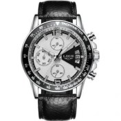 Resim Hanyang Gümüş Beyaz 2022 Lıge Moda Erkek Saat Paslanmaz Çelik Kuvars Saatler Erkekler Üst Marka Lüks Spor Chronograph Casual Su Geçirmez Bilek Saati (Yurt Dışından) 