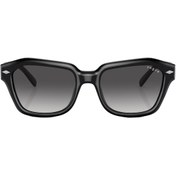 Resim Vogue 5444-s W44/8g 50 Hailey Kadın Siyah Geometrik Çerçeve Güneş Gözlüğü 