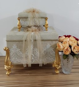Resim Sonem Çeyiz Çeyiz Sandığı Söz Nişan Bohça Gelin Damat Sandık 2li 0664 