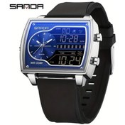 Resim Oldfriend Sanda Erkek Dijital Spor Saati Su Gecirmez Darbeye Dayanikli Krom Kaplama Kasa Mavi Siyah Diğer 