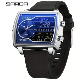 Resim Oldfriend Sanda Erkek Dijital Spor Saati Su Gecirmez Darbeye Dayanikli Krom Kaplama Kasa Mavi Siyah Diğer 