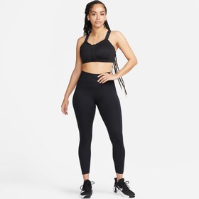 Resim Nike Dri-Fit Alpha Zip-Front Kadın Siyah Bra 