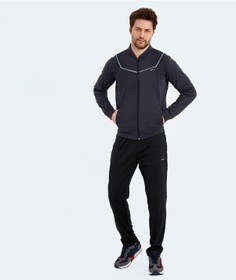 Resim Slazenger ROOSEVELT IN Erkek Cepli Fermuarlı Koyu Gri Eşofman Takımı 