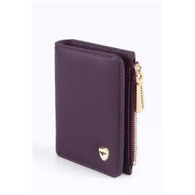 Resim Septwolves Kardelen Hakiki Deri Kadın Kartlık Ve Cüzdan Mürdüm 