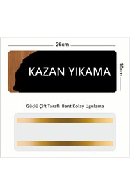 Resim zafrakreklam Ofis -Kapı İsimliği, Yönlendirme levhası 26X10Cm - KAZAN YIKAMA 