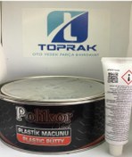 Resim Plastik Macun 1000 Gr Polikor Siyah Oto Kaporta Tampon Tamiri 