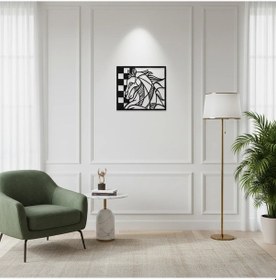 Resim Satranç Atı Ve Desenleri Metal Duvar Tablosu 