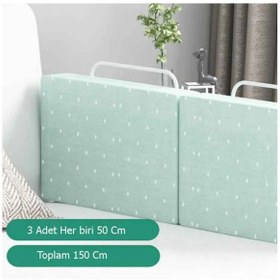 Resim 150 Cm Yeni Nesil Yatak Bariyeri, Yatak Koruyucu Yeşil 