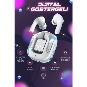 Resim Digi Monster Ultrapods Pro ANC Kablosuz Oyuncu Kulaklığı | LED Gösterge & Powerbank Kutulu | Bluetooth 5. 3 