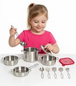 Resim 6 Çelik Metal Tencere Tava Seti 11 Parça 