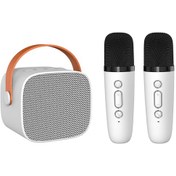 Resim Maiyame Bluetooth Hoparlör K İçin Mikrofonlu P2 Modeli Çift Mikrofon Beyaz Ses Sistemi 