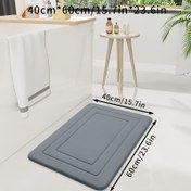 Resim Kalın Süper Yumuşak Emici Banyo Matı, Kaymaz Mercan Polar Banyo Zemin Matı, Banyo Aksesuarları, Oda Dekoru, Ev Dekorasyon Malzemeleri, Islak Zeminleri ve Kaymayı Önler 