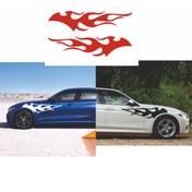 Resim Kurt Reklam Dünyası Alev Desenli Sticker 2 Adet 90x35 Ölçülerinde 