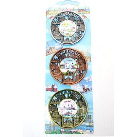 Resim İstanbul Temalı Metal Magnet 3'lü Set Model 2 