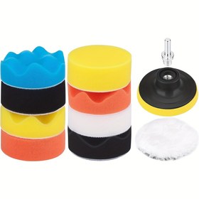 Resim 11 adet/24 adet/38 adet 3.0 İnç Cilalama Pedleri, Araba Köpük Matkap Cilalama Ped Seti, Sünger Yastık Cilalama Seti, Baş Lamba Onarım Seti ile Yün Ped ile 