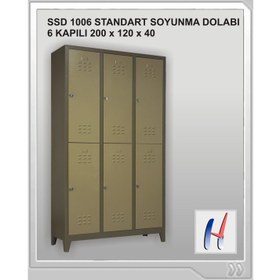 Resim Çelik Ögrenci Dolabı 6 Kapılı Soyunma Dolabı 20012040CM 7 