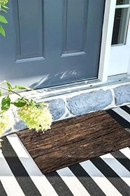 Resim Monnhein Dekoratif Kapı önü Paspas, Dış Mekan/Ev İçi/Banyo/Mutfak/Yatak Odası/Giriş Paspasları Ahşap Baskılı 