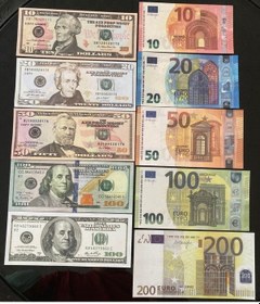 Resim 10 Deste Karışık Euro ve Dolar Geçersiz 