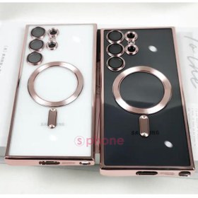 Resim Sphone Galaxy S23 Ultra Kılıf Magsafe Şarj Destekli Manyetik Lens Mercek Üstü Cam Koruma Renkli Şeffaf Case 