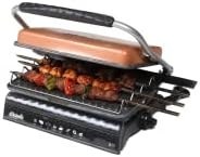 Resim REGRON Dökümix Ultra Plus Organik Demir Döküm Izgara& Tost Makinası ROSEGOLD Izgara Aparatlı,Fırçalı,Yağdanlık 