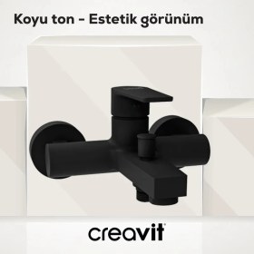 Resim Creavit Sharp Banyo Bataryası Siyah 