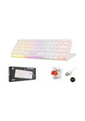 Resim Klavye Oyuncu Mekanik Mini Red Switch Rgb Hadron G508r Beyaz 