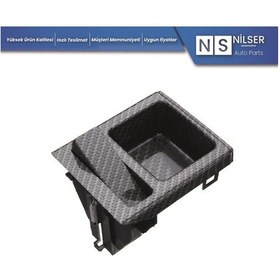 Resim Bmw E46 Madeni Para Kutusu Orta Konsol Karbon Siyah 1998-2005 