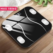 Resim Yetişkinler için Akıllı Elektronik Tartı - Yüksek Hassasiyetli LCD Ekranlı Banyo Terazisi Birim Değiştirme Özelliği ile (kg/lb/t), Pil İle Çalışır (AAA Dahil Değildir) - Siyah/Beyaz, Ev Kullanımı İçin Kompakt Tasarım 
