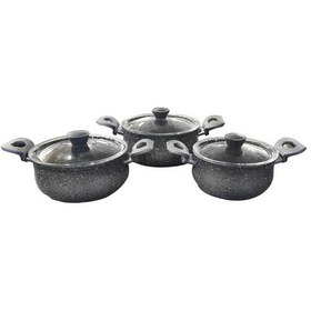 Resim Oms 6 Pcs Granit Güveç Set 3027 Gri 