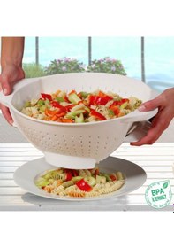 Resim Makarna Süzgeci - Akıllı Makarna Süzgeci Beyaz 