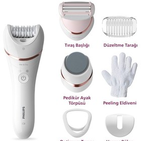 Resim Philips BRE730/05 Epilatör (Yüz+Koltuk altı+Bikini Bölgesi+Bacak)Islak Ve Kuru,Işıklı,Kablosuz 