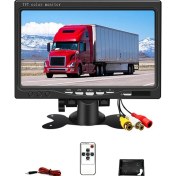 Resim VintageVo 12V 7inch Araba Monitörü 16: 9 800X480 LCD Dikizle Bakış Monitörü 2 Yollu Video Girdi Arka Görünüm Kamera Parkı Tersine (Yurt Dışından) 