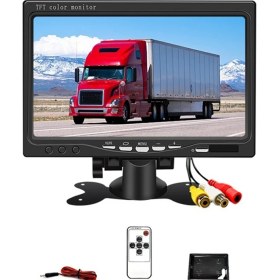 Resim VintageVo 12V 7inch Araba Monitörü 16: 9 800X480 LCD Dikizle Bakış Monitörü 2 Yollu Video Girdi Arka Görünüm Kamera Parkı Tersine (Yurt Dışından) 