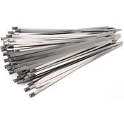 Resim Reedark 100 Adet 304 Paslanmaz Çelik Kendinden Kilitlenen Bağlama Kelepçesi - Çelik Bilyeli, Güçlendirilmiş Sabitleme 