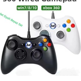 Resim Xbox 360 Kablolu Oyun Kolu (Bilgisayar Pc ve Xbox 360 Slim Uyumlu) 