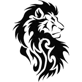 Resim Aslan Başı Tasarım Sticker Oto-motor-laptop-duvar-dekor 10 X 15 Cm 